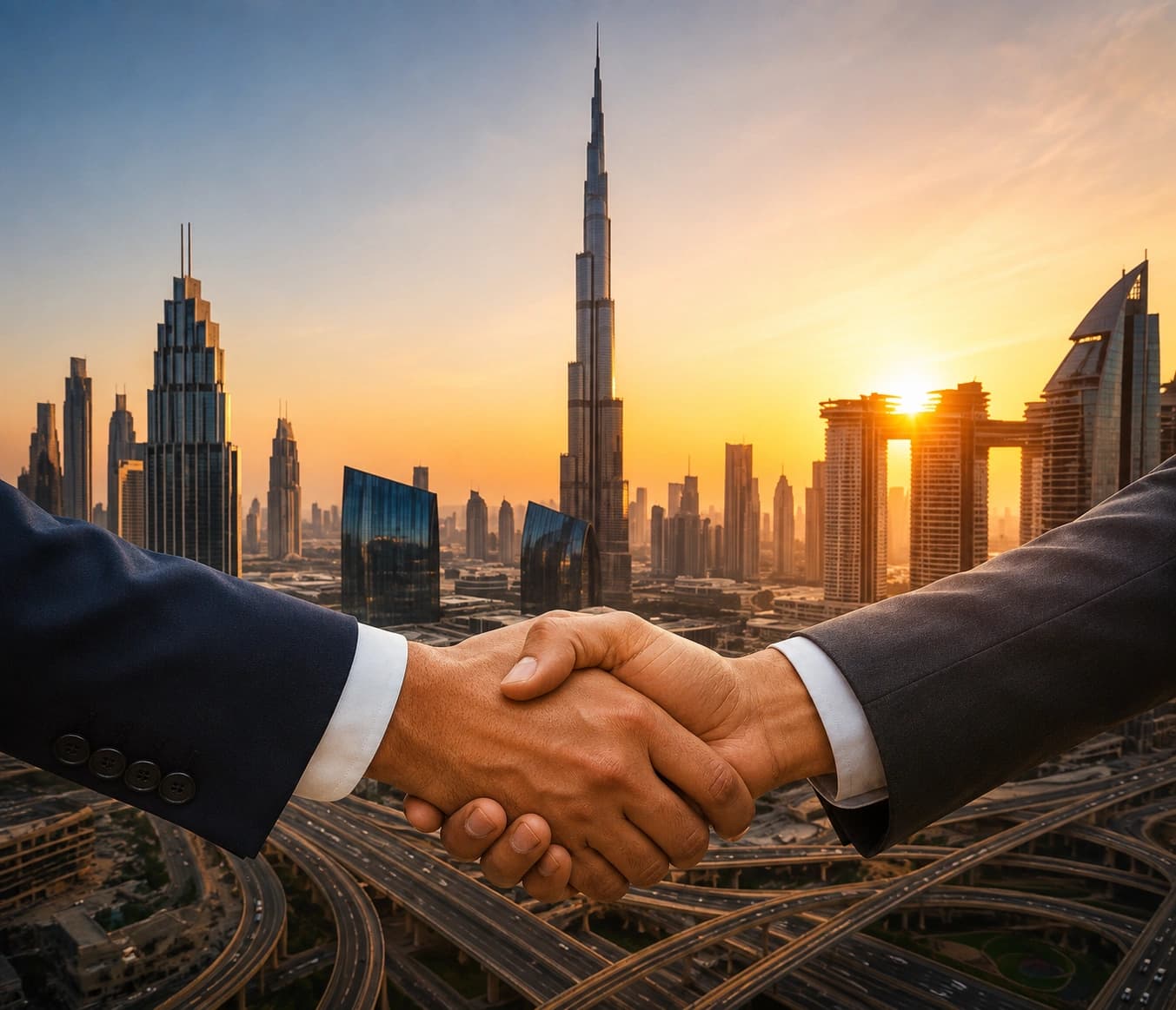 Business handshake in Dubai — Horizon Line UAE business setup consultancy